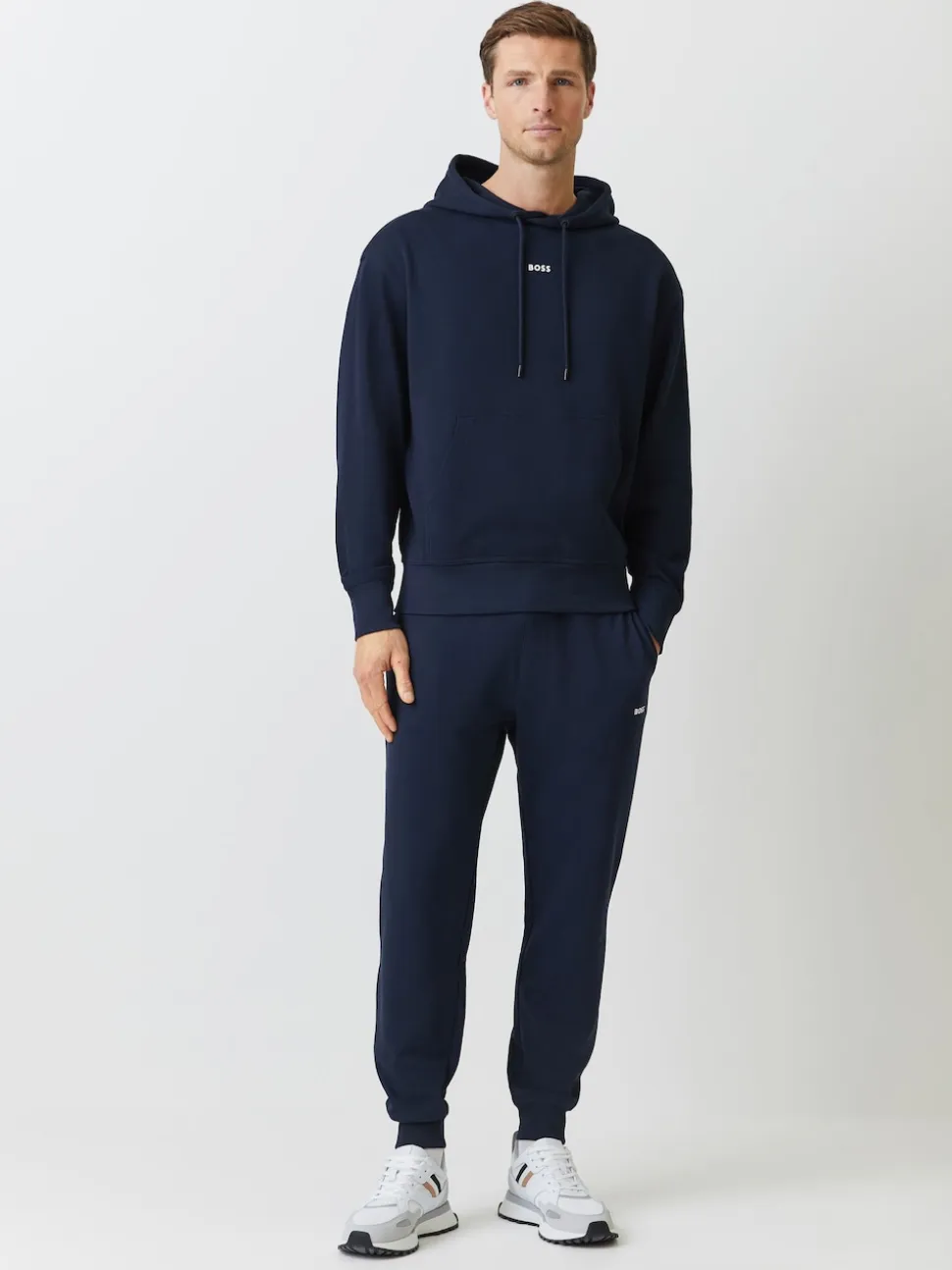 BOSS Blue Logo Hooded Tracksuit