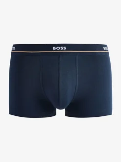 BOSS Blue Logo Waistband Stretch Cotton Trunks 5 Pack