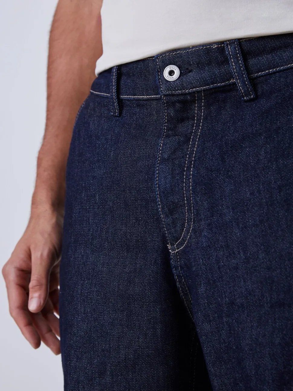 BOSS Blue Loose Fit Denim Jeans