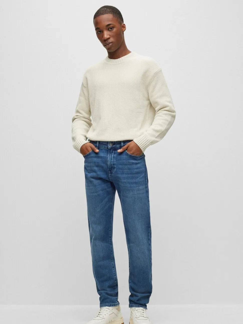 BOSS Blue Maine Relaxed Fit Stretch Jeans