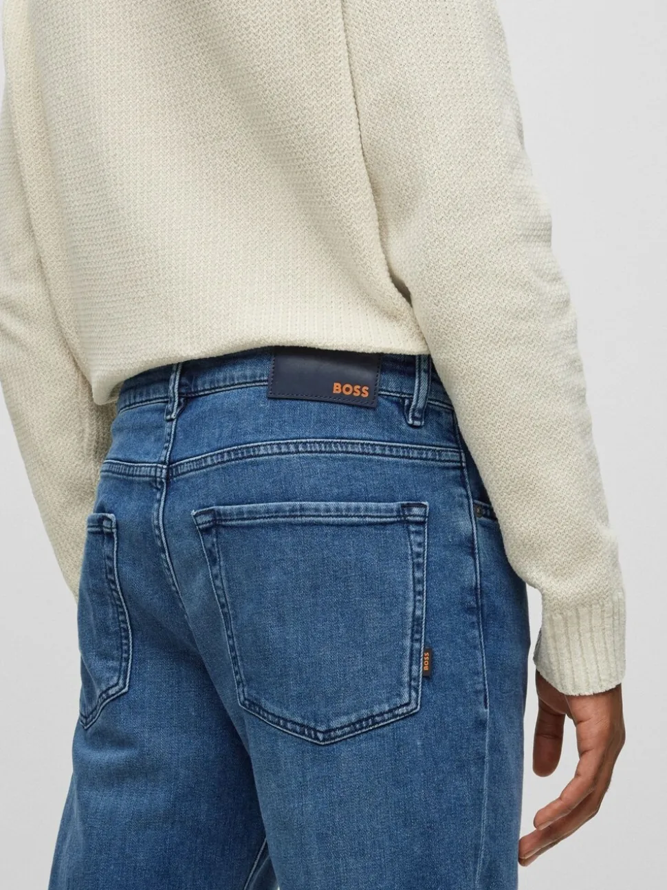 BOSS Blue Maine Relaxed Fit Stretch Jeans