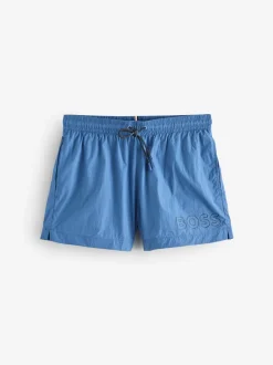 BOSS Blue Mooneye Logo Swim Shorts