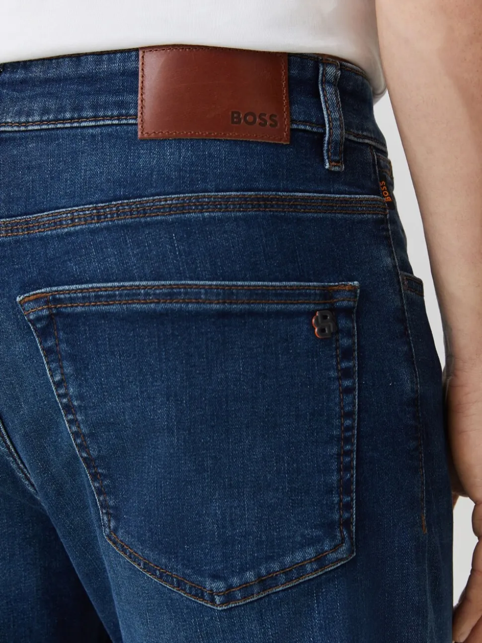 BOSS Blue Onyx Tapered-Fit Denim Jeans