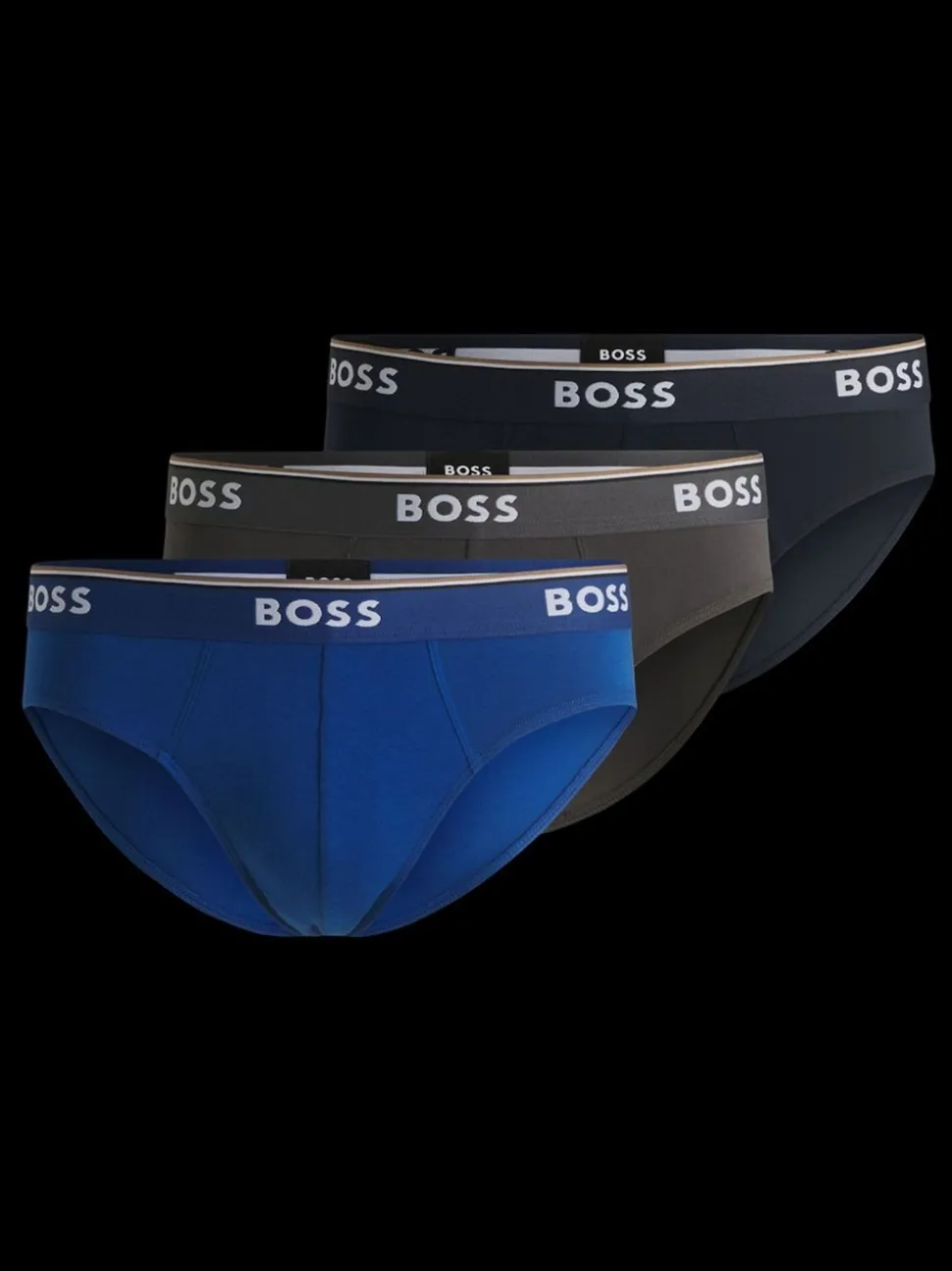 BOSS Blue Power Stretch Cotton 3 Pack Briefs