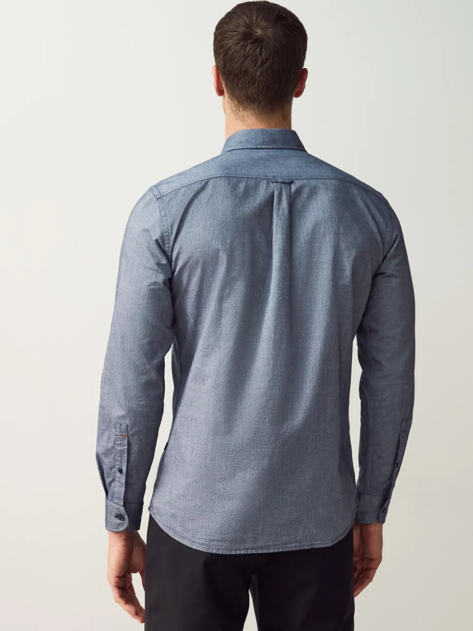 BOSS Blue Regular Fit Button Down Cotton Shirt