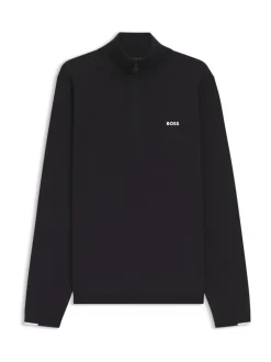 BOSS Blue Regular Fit Ever Quarter Zip Jumper