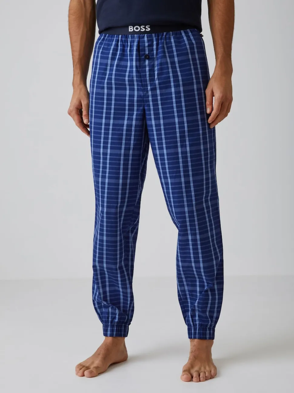 BOSS Blue Regular-Fit Logo Pyjamas Set