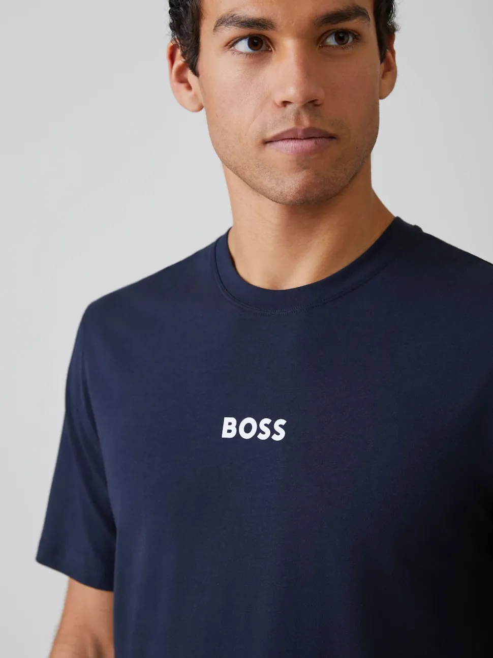 BOSS Blue Regular-Fit Logo Pyjamas Set