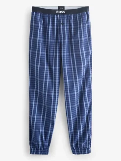 BOSS Blue Regular-Fit Logo Pyjamas Set