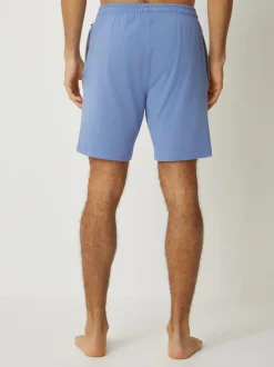 BOSS Blue Regular-Fit Logo Stretch Shorts
