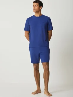 BOSS Blue Rib Regular-Fit Shorts