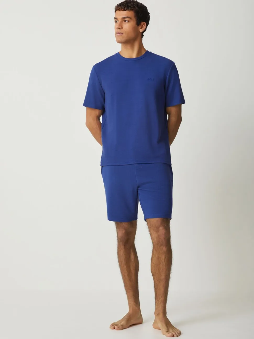 BOSS Blue Rib Regular-Fit Shorts
