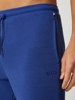 BOSS Blue Rib Regular-Fit Shorts