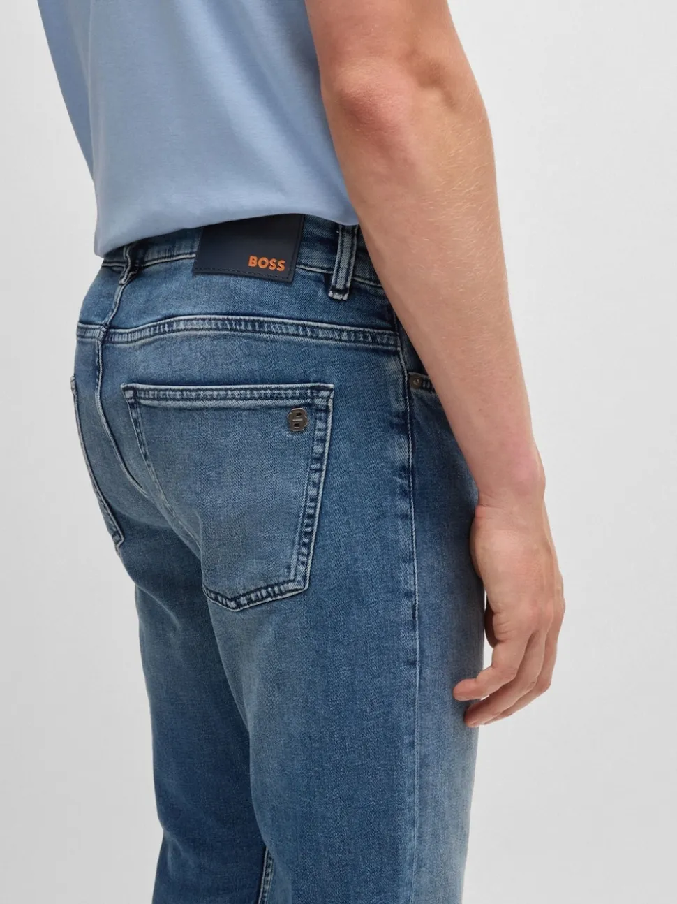 BOSS Blue Slim Fit Delaware Stretch Jeans