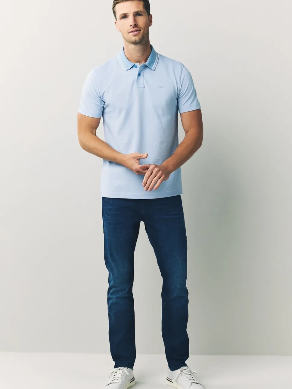 BOSS Blue Slim Fit Delaware Stretch Jeans