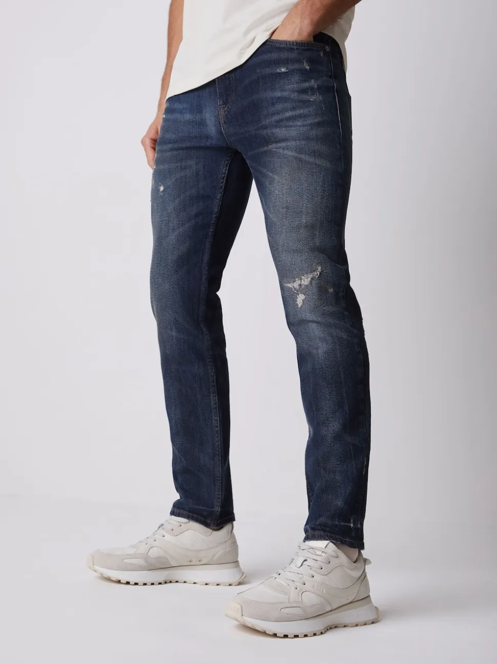BOSS Blue Slim Fit Delaware Stretch Jeans