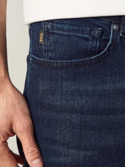 BOSS Blue Tapered Fit Comfort Stretch Denim Jeans