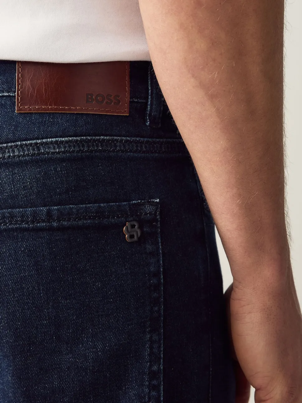 BOSS Blue Tapered Fit Comfort Stretch Denim Jeans