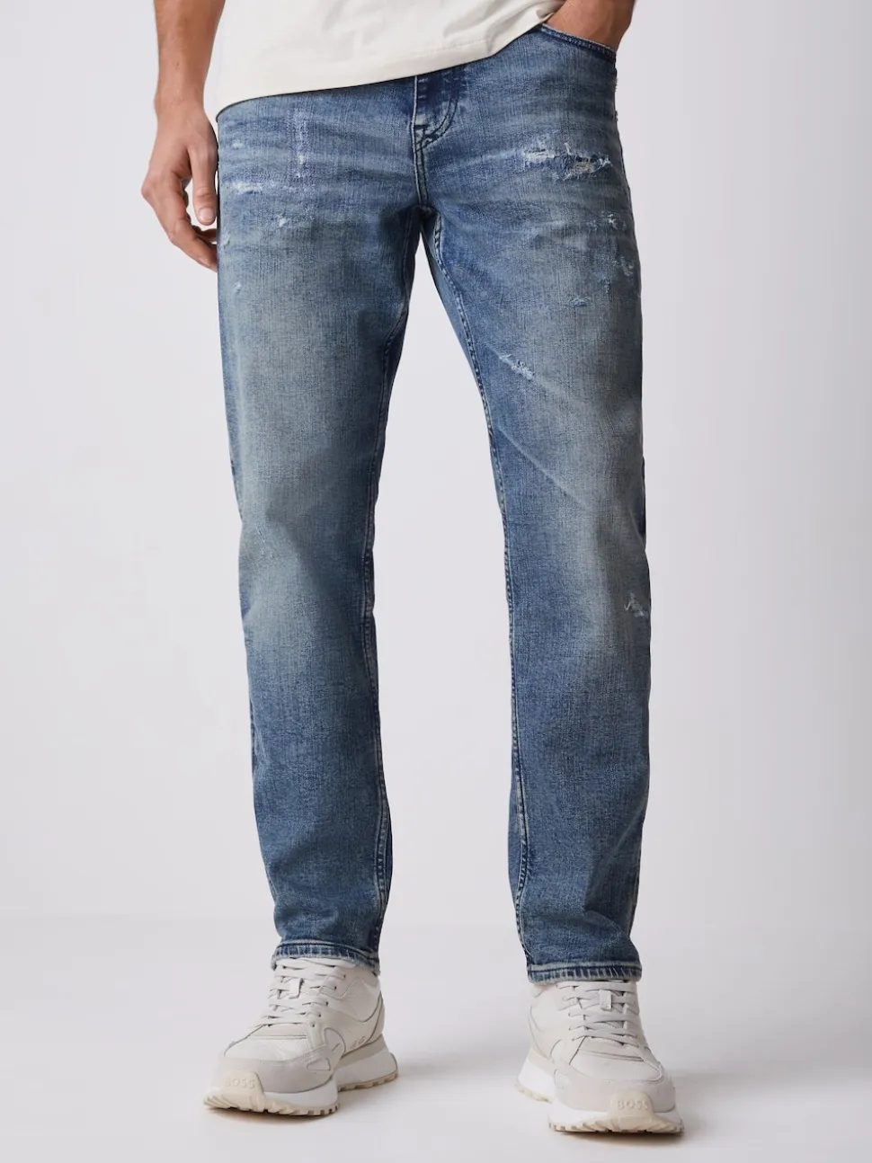 BOSS Blue Troy Straight Leg Denim Jeans