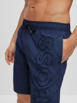 BOSS Blue Whale Logo Lined Swim Shorts