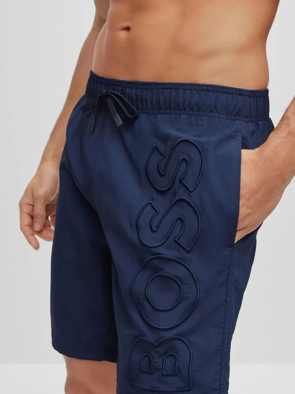 BOSS Blue Whale Logo Lined Swim Shorts