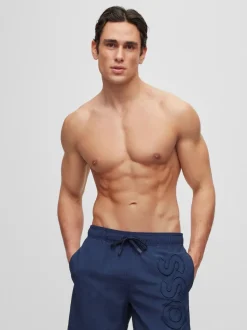 BOSS Blue Whale Logo Lined Swim Shorts