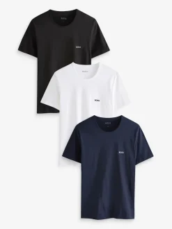 BOSS Blue/White/Black Classic Crew Neck T-Shirts 3 Pack