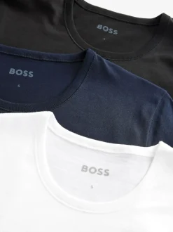 BOSS Blue/White/Black Classic Crew Neck T-Shirts 3 Pack