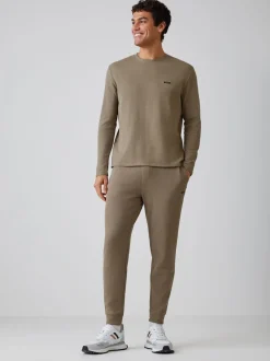 BOSS Brown Waffle Joggers