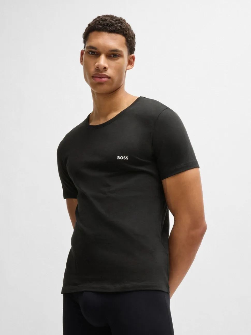 BOSS Brown/White/Black Classic Crew Neck T-Shirts 3 Pack