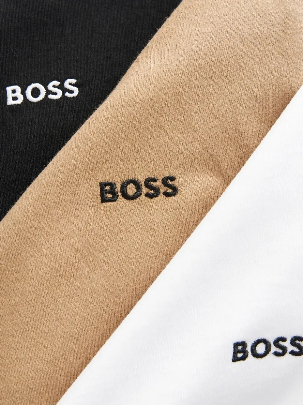 BOSS Brown/White/Black Classic Crew Neck T-Shirts 3 Pack