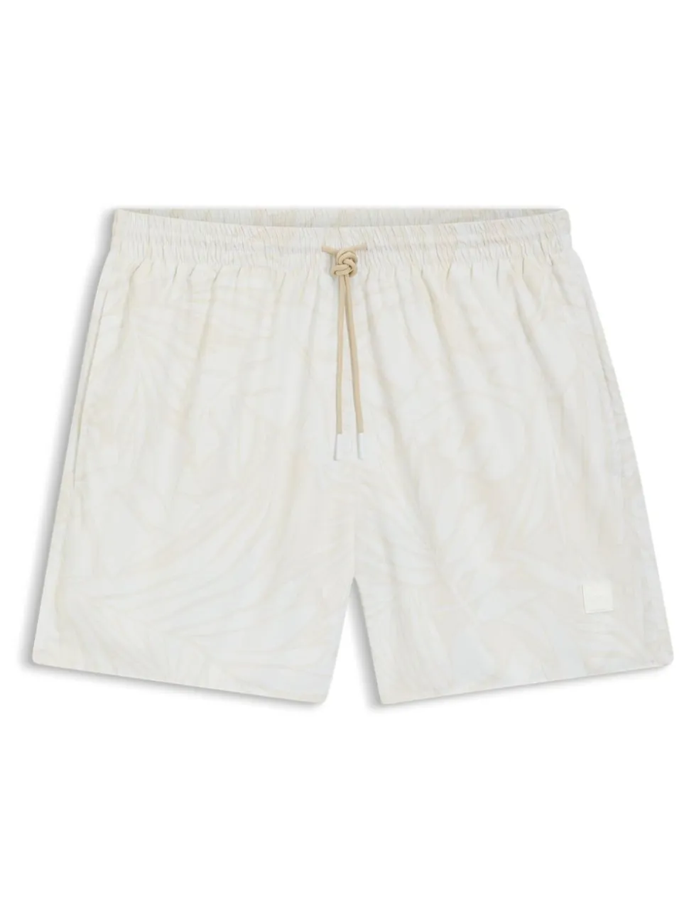 BOSS Cream Piranha Printed Swim Shorts