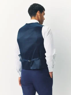 BOSS Dark Blue Slim Fit Tailored Waistcoat