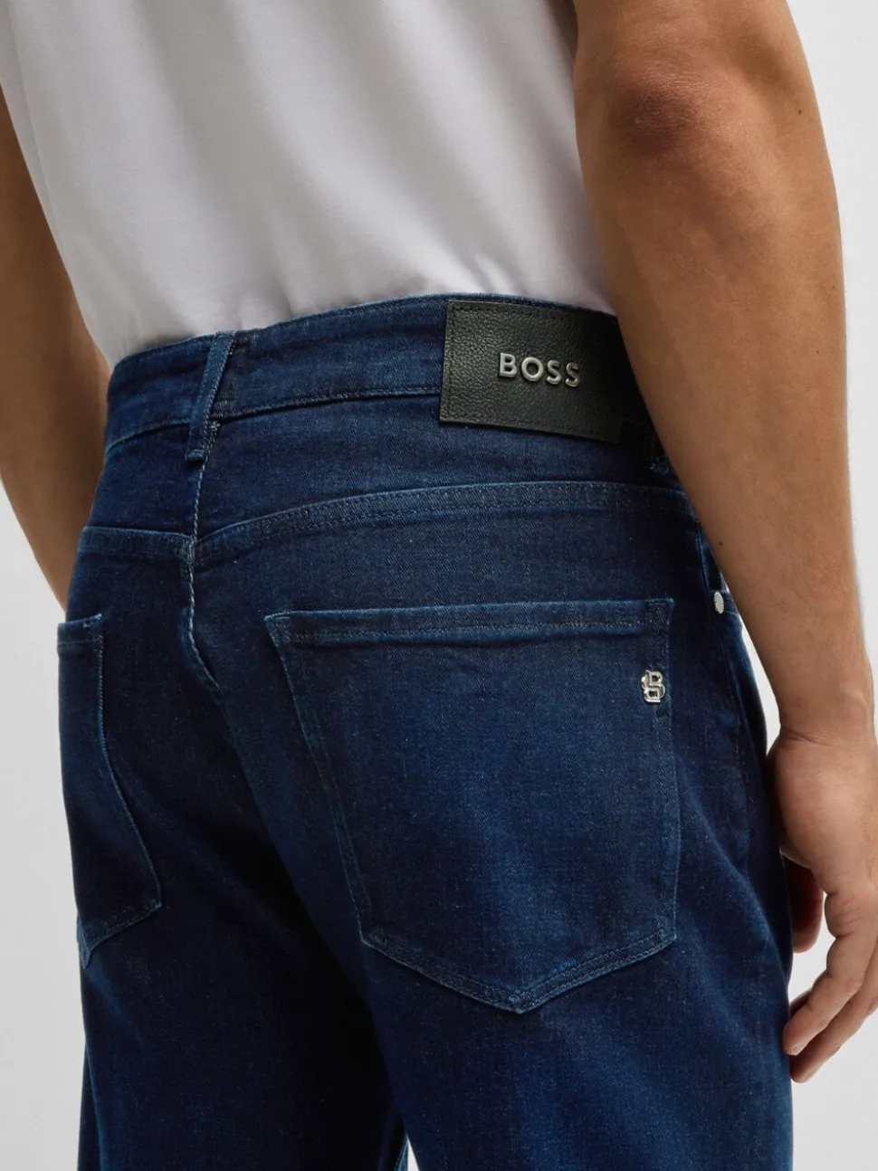 BOSS Dark Blue Slim-Fit Delaware Jeans