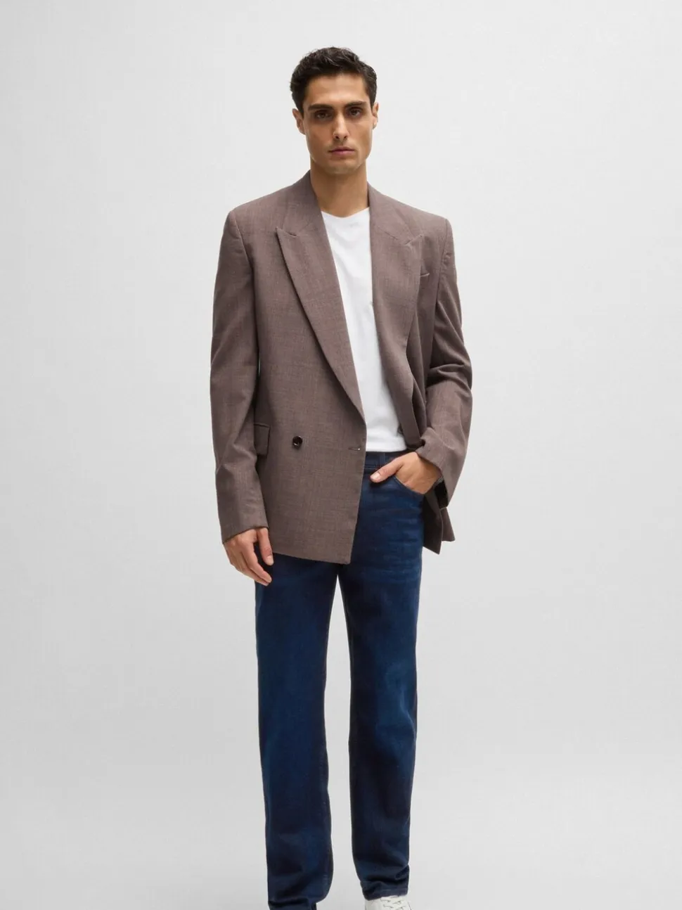 BOSS Dark Blue Slim-Fit Delaware Jeans