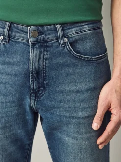 BOSS Denim Blue Tapered Fit Comfort Stretch Denim Jeans