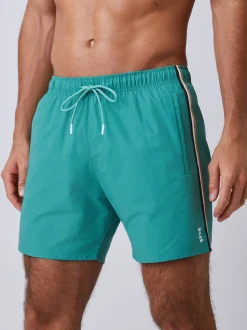 BOSS Green Iconic Side Stripe Logo Swim Shorts