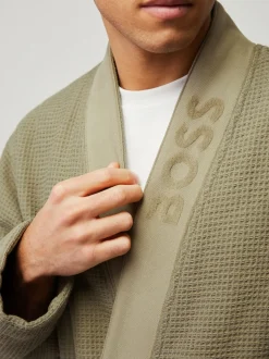 BOSS Green Waffle Logo Robe