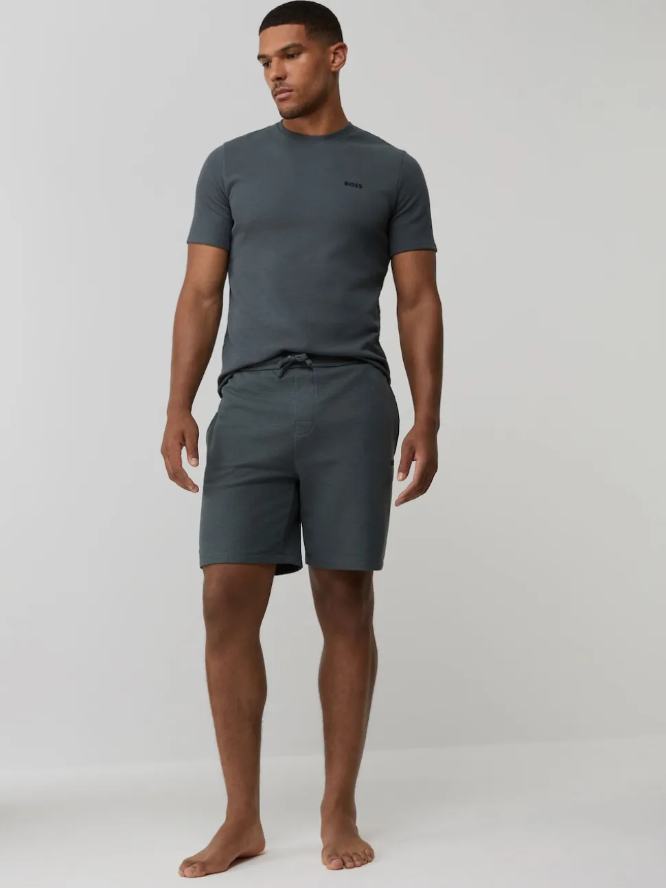 BOSS Green Waffle Shorts