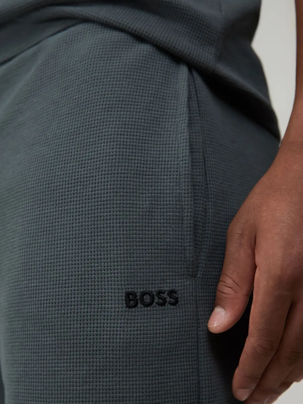 BOSS Green Waffle Shorts