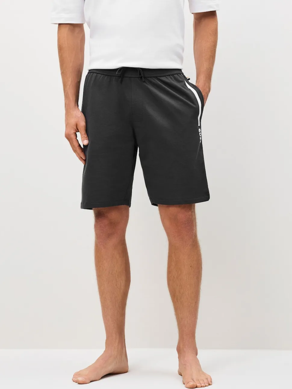 BOSS Grey Authentic Logo Shorts