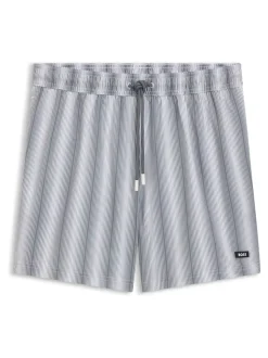 BOSS Grey Flounder Stripe Swim Shorts