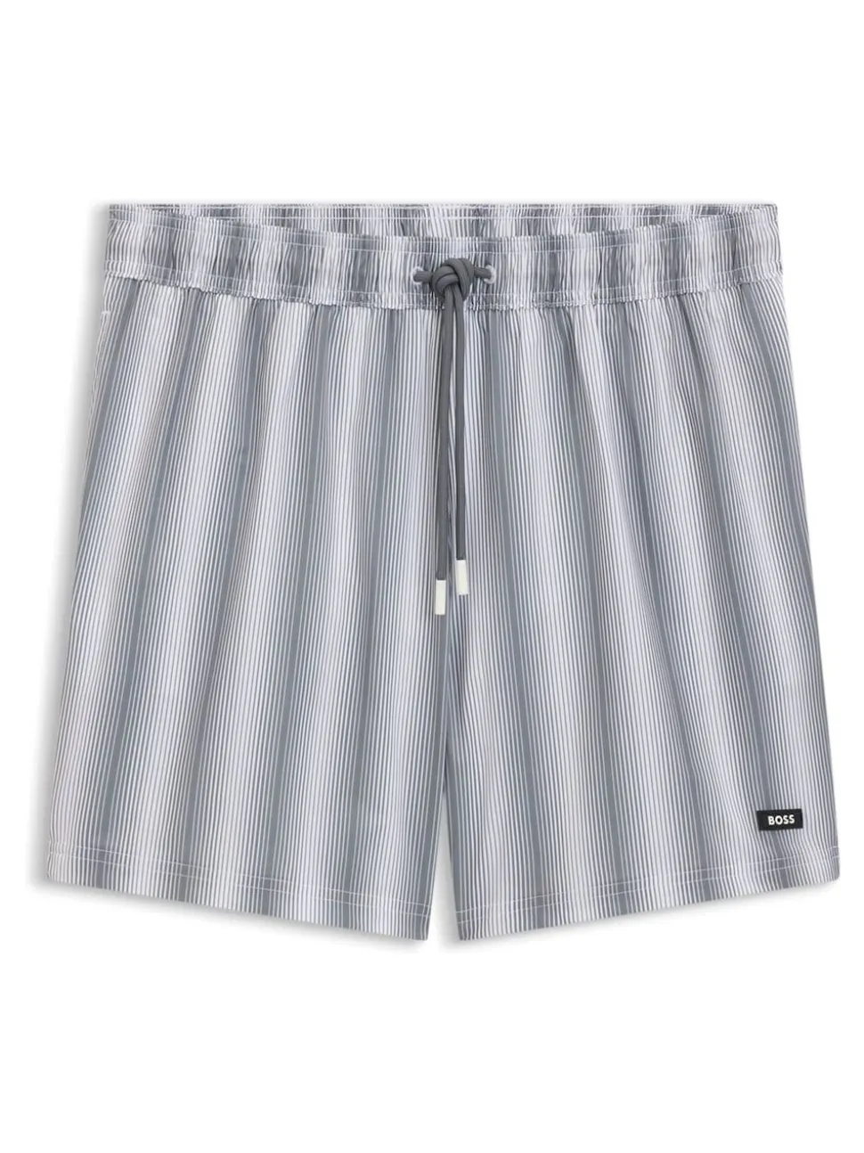 BOSS Grey Flounder Stripe Swim Shorts