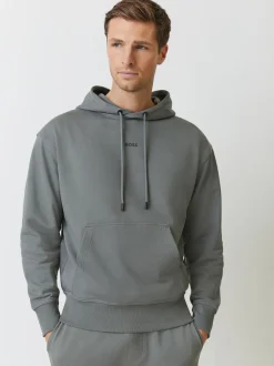 BOSS Grey Logo Hooded Tracksuit
