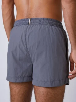 BOSS Grey Mooneye Logo Swim Shorts