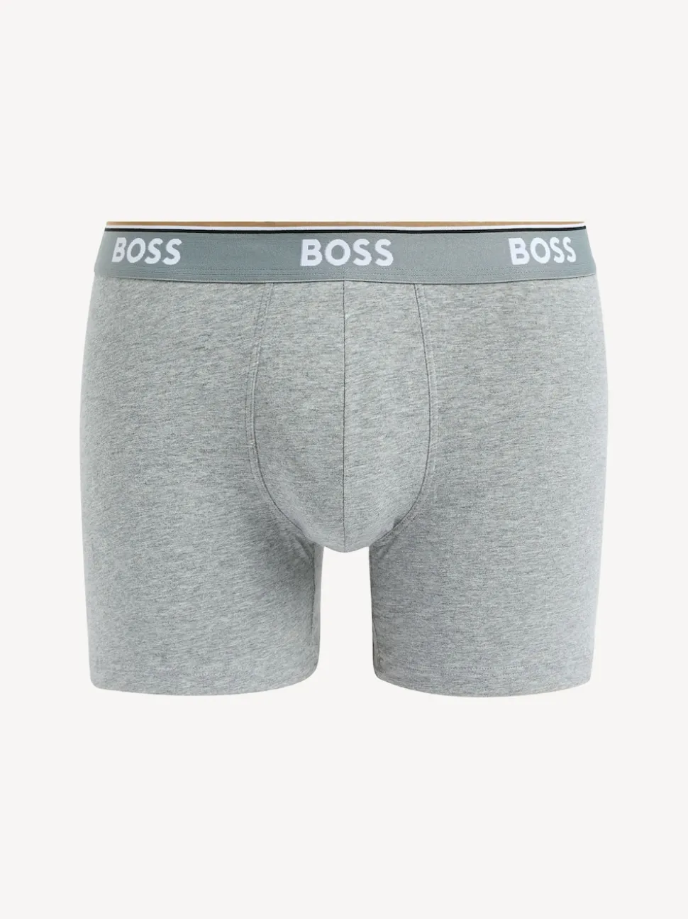 BOSS Grey Power Stretch Cotton 3 Pack Boxers