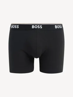 BOSS Grey Power Stretch Cotton 3 Pack Boxers