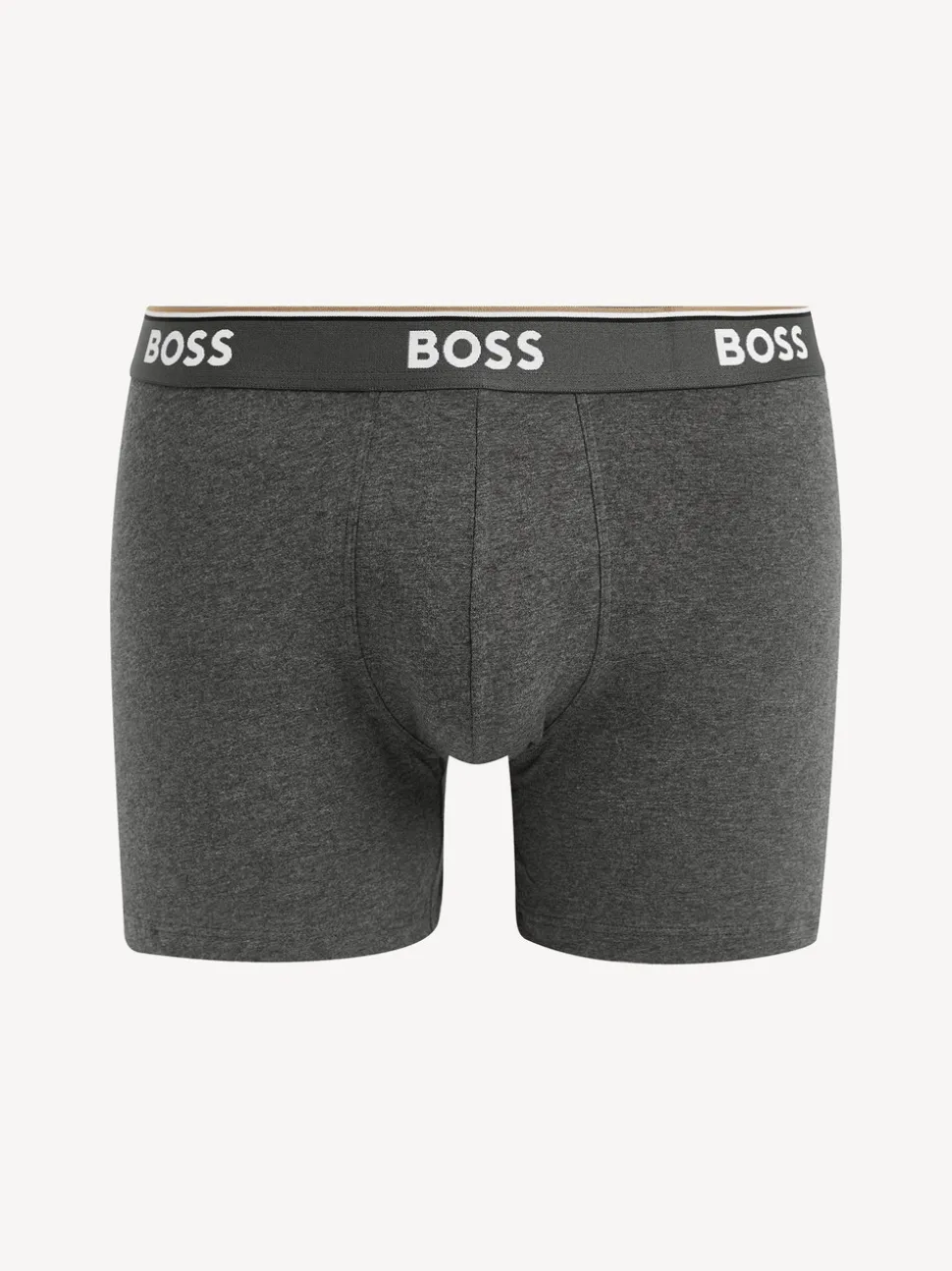 BOSS Grey Power Stretch Cotton 3 Pack Boxers