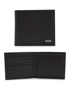 BOSS Grey Randy Signature Logo Billfold Wallet