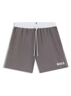 BOSS Grey Starfish Quick Dry Swim Shorts